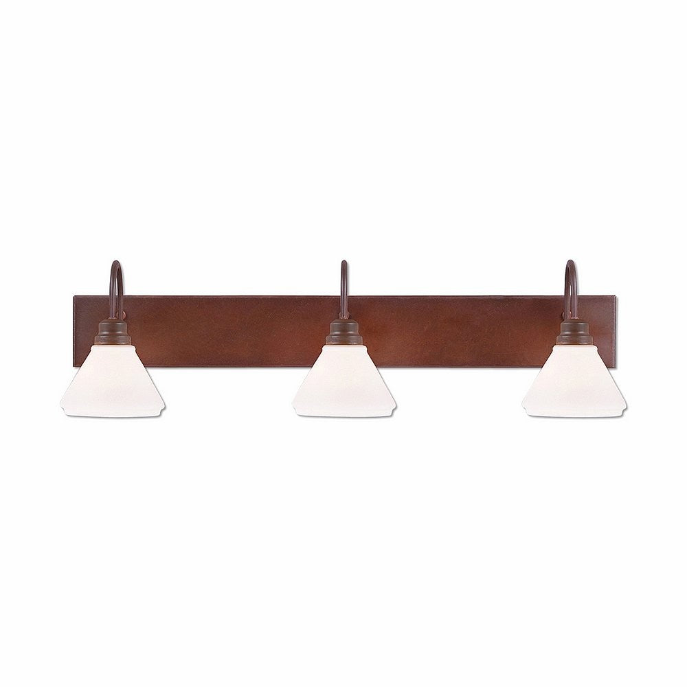 Avalanche Ranch Cedarwood-Rustic Plain H34301CW-02 Bath Vanity Light 38 in. wide - Rust Patina