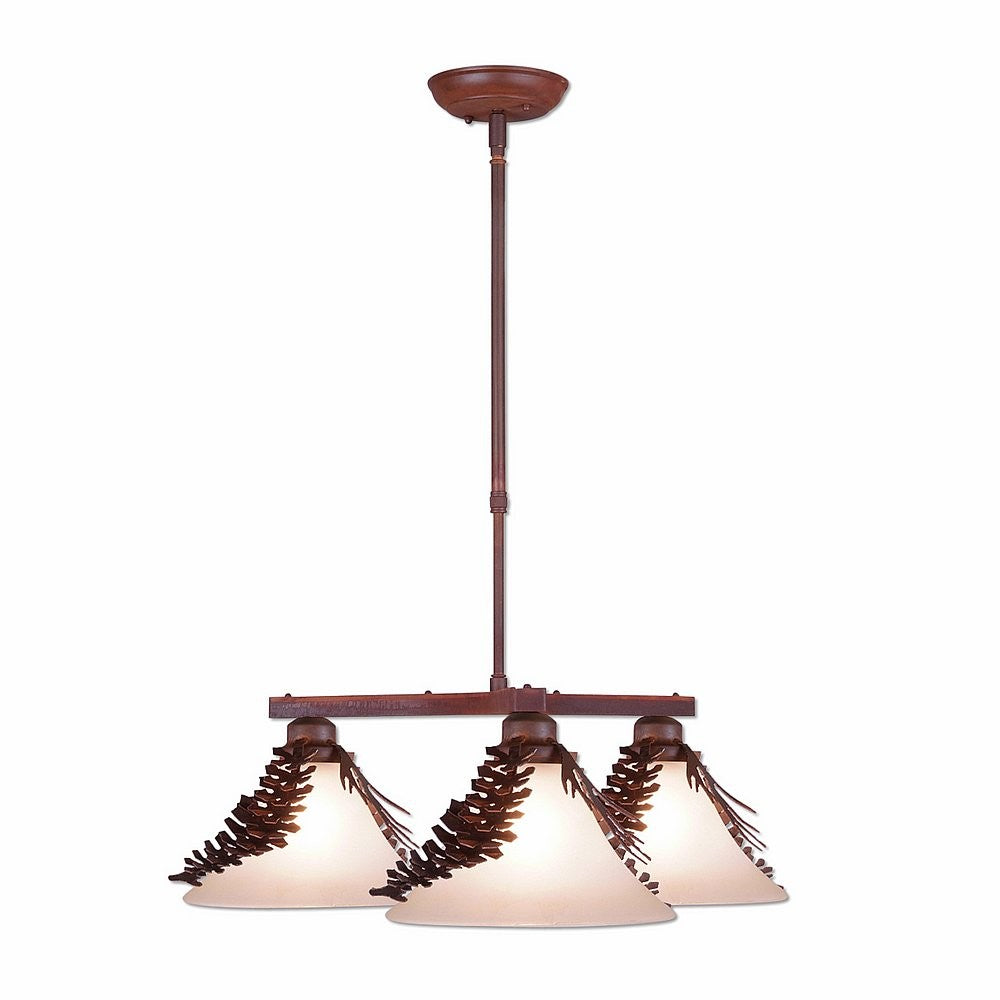 Avalanche Ranch Cedarwood-Spruce Cone H43340CT-02 Chandelier Light - Rust Patina