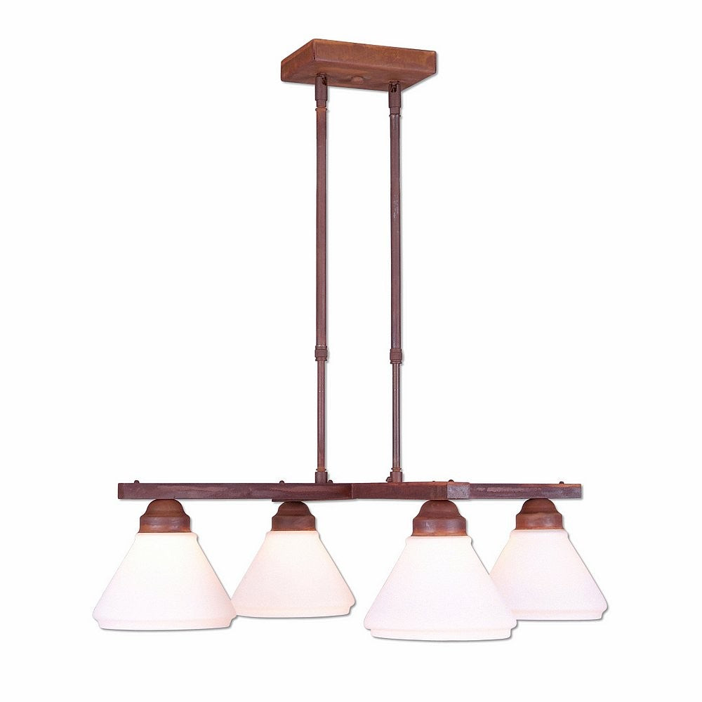 Avalanche Ranch Cedarwood-Rustic Plain H43401CW-02 Chandelier Light - Rust Patina