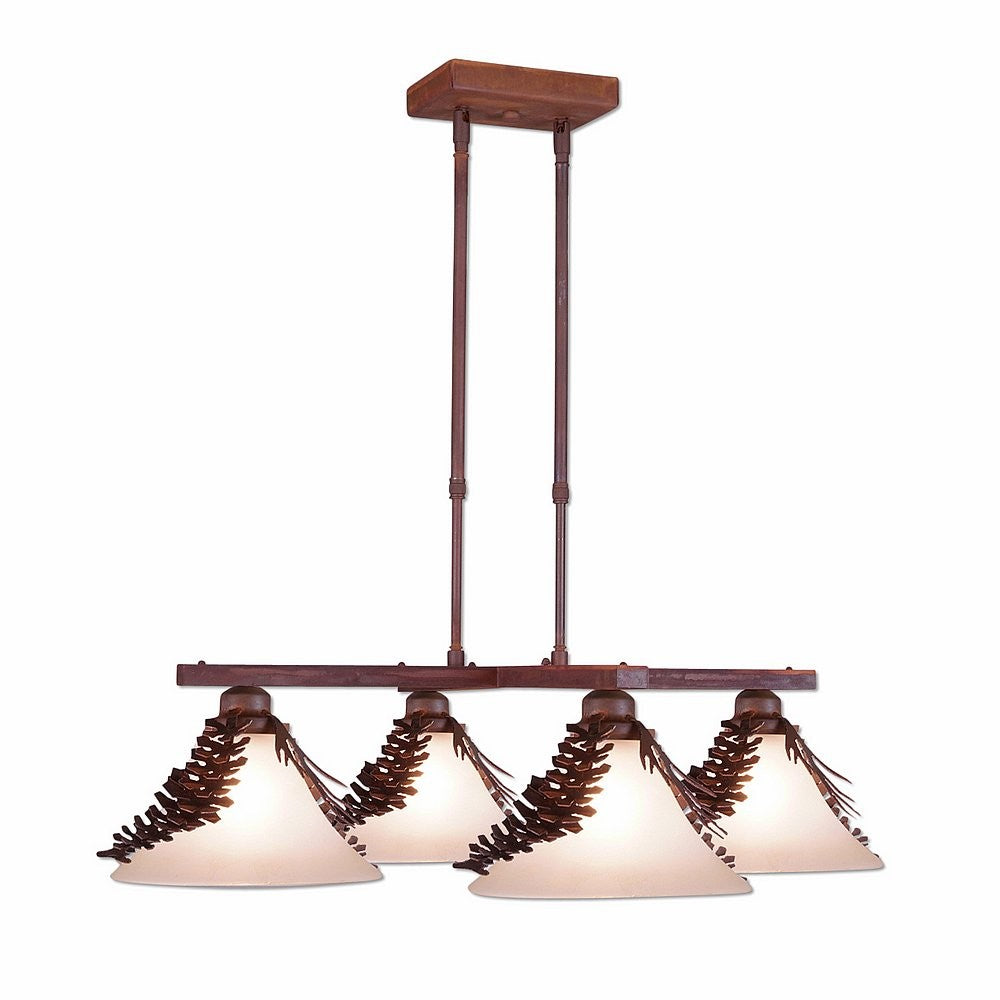Avalanche Ranch Cedarwood-Spruce Cone H43440CT-02 Chandelier Light - Rust Patina