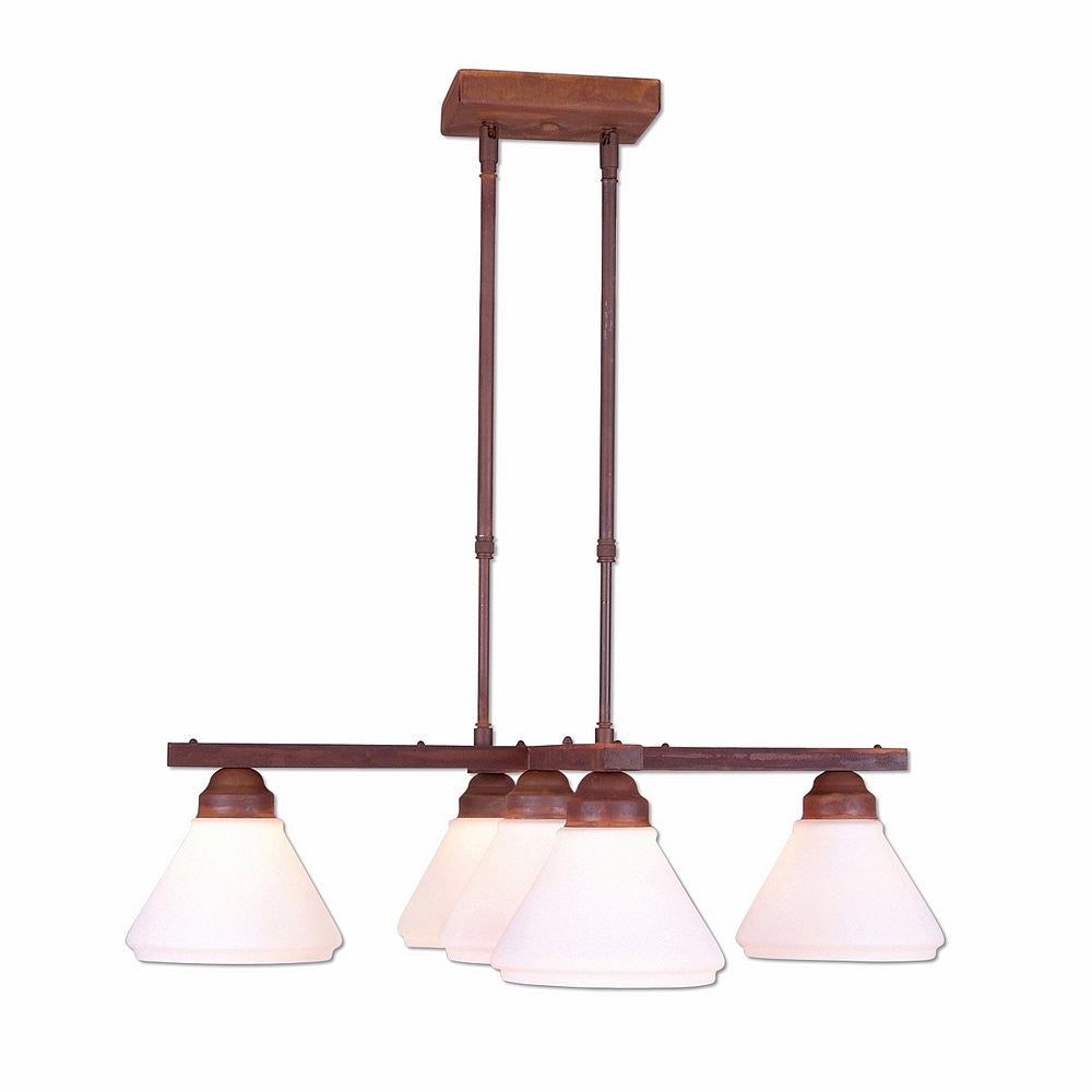 Avalanche Ranch Cedarwood-Rustic Plain H43501CW-02 Chandelier Light - Rust Patina