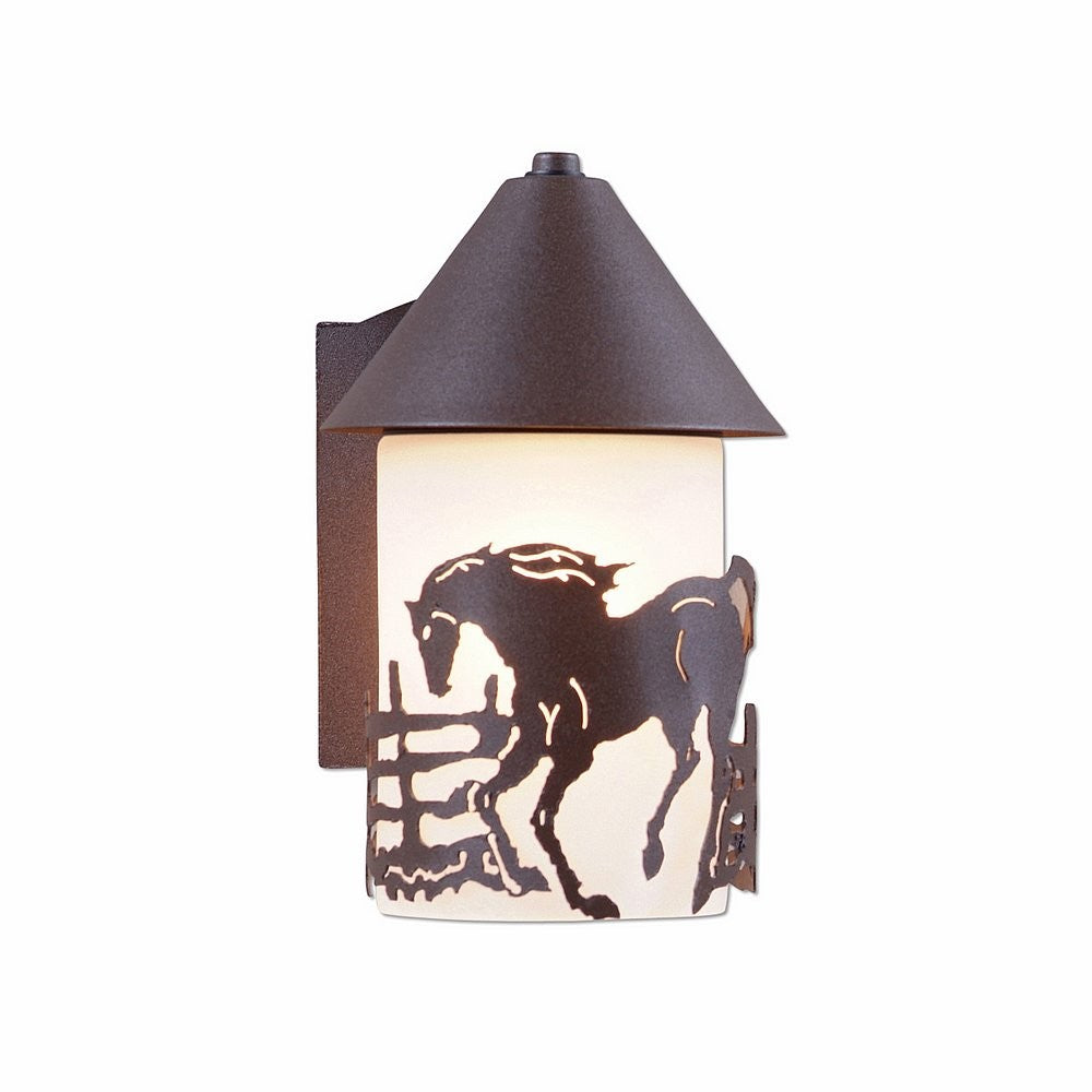 Avalanche Ranch Lighting H51135-27 Denali-Mtn Horse One Light Wall Sconce Outdoor Bronze / Dark