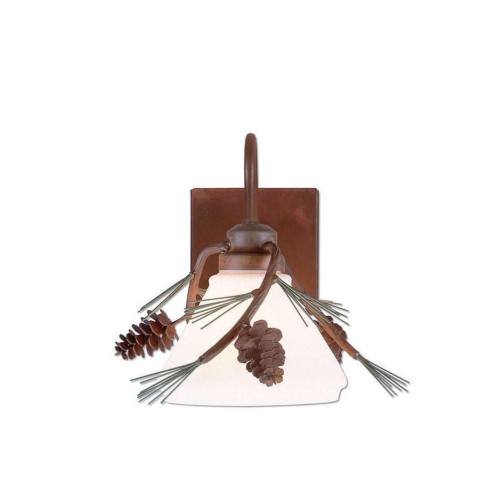 Avalanche Ranch Cedarwood-Pine Cone H54120CW-04 Wall Light - Pine Tree Green-Rust Patina