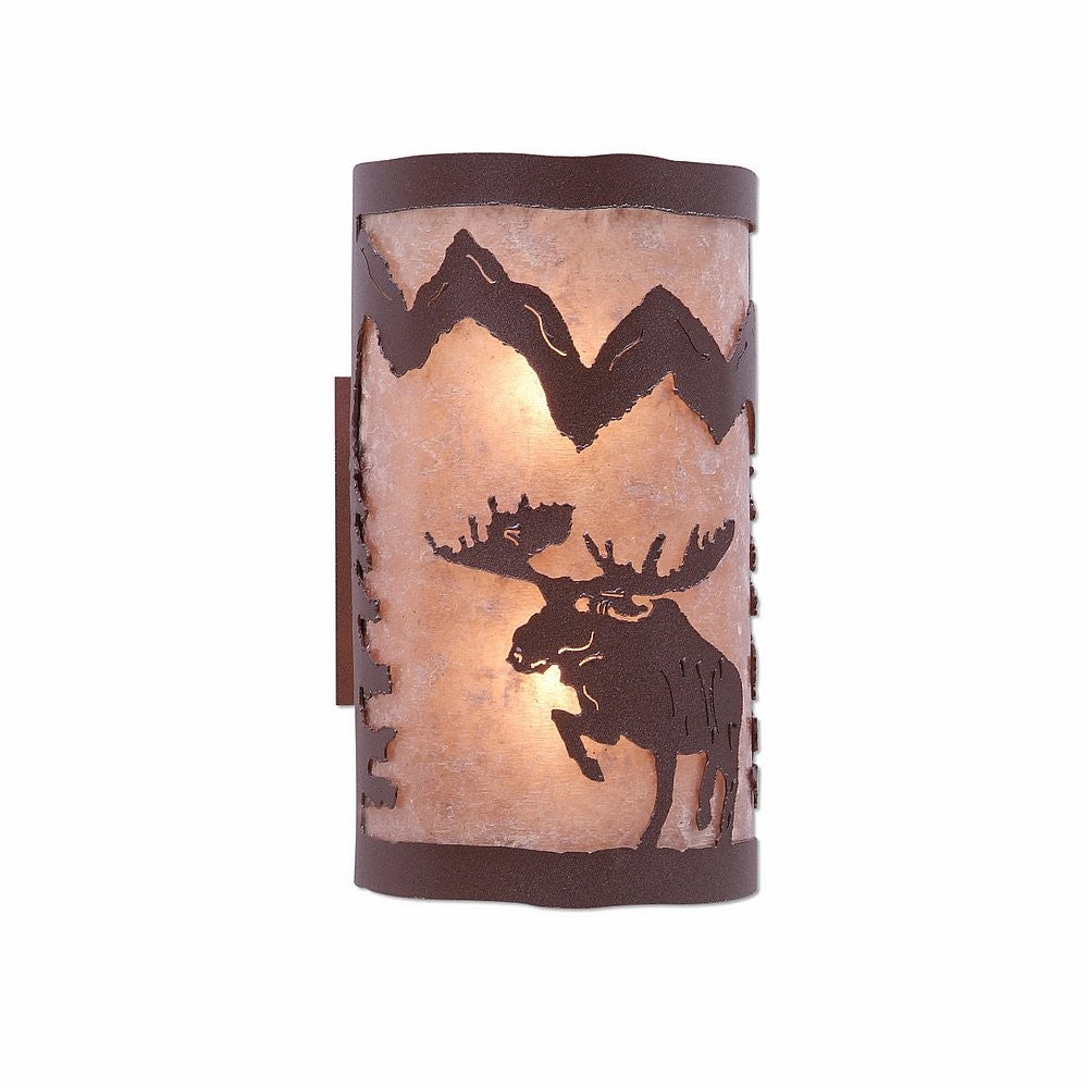 Avalanche Ranch Kincaid-Alaska Moose M19122AL-27 Wall Light - Rustic Brown