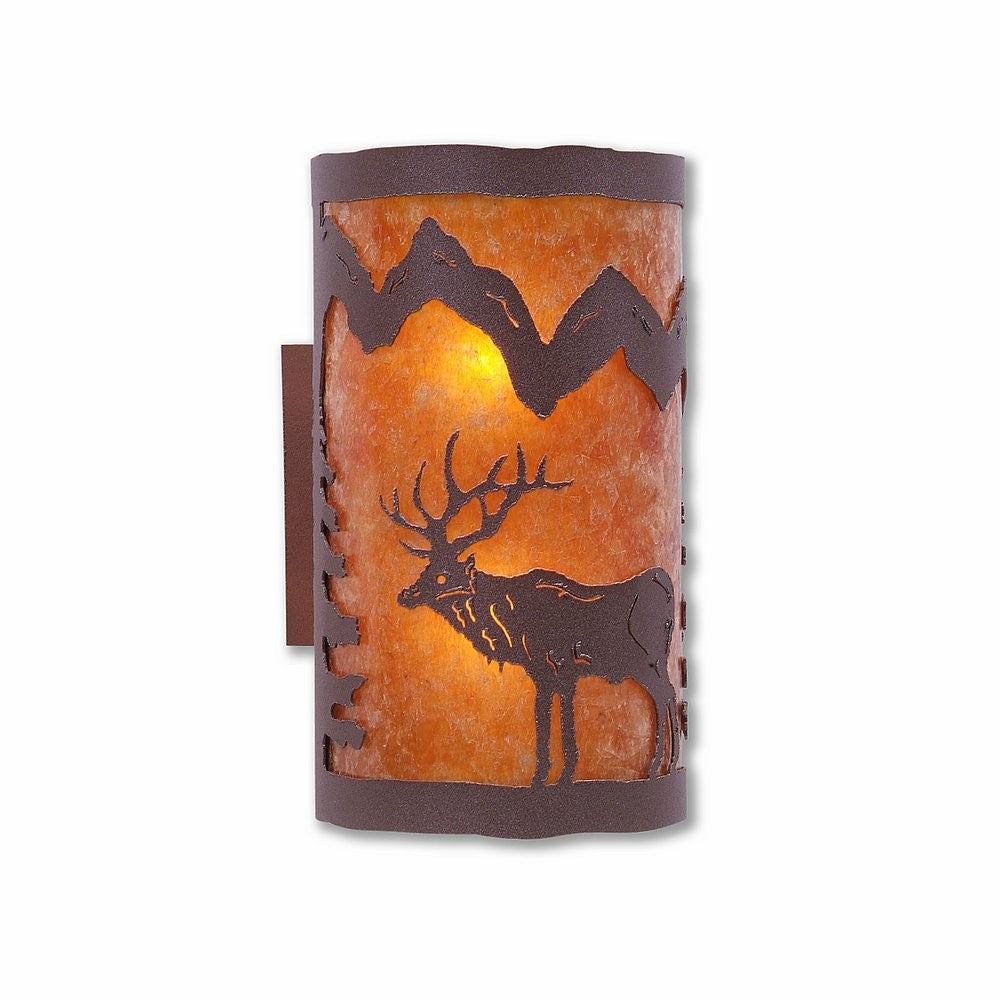 Avalanche Ranch Kincaid-Valley Elk M19123AM-27 Wall Light - Rustic Brown