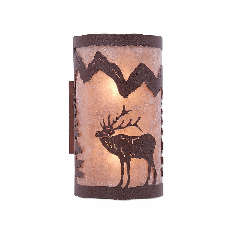 Avalanche Ranch Kincaid-Mtn Elk M19133AL-27 Wall Light - Rustic Brown