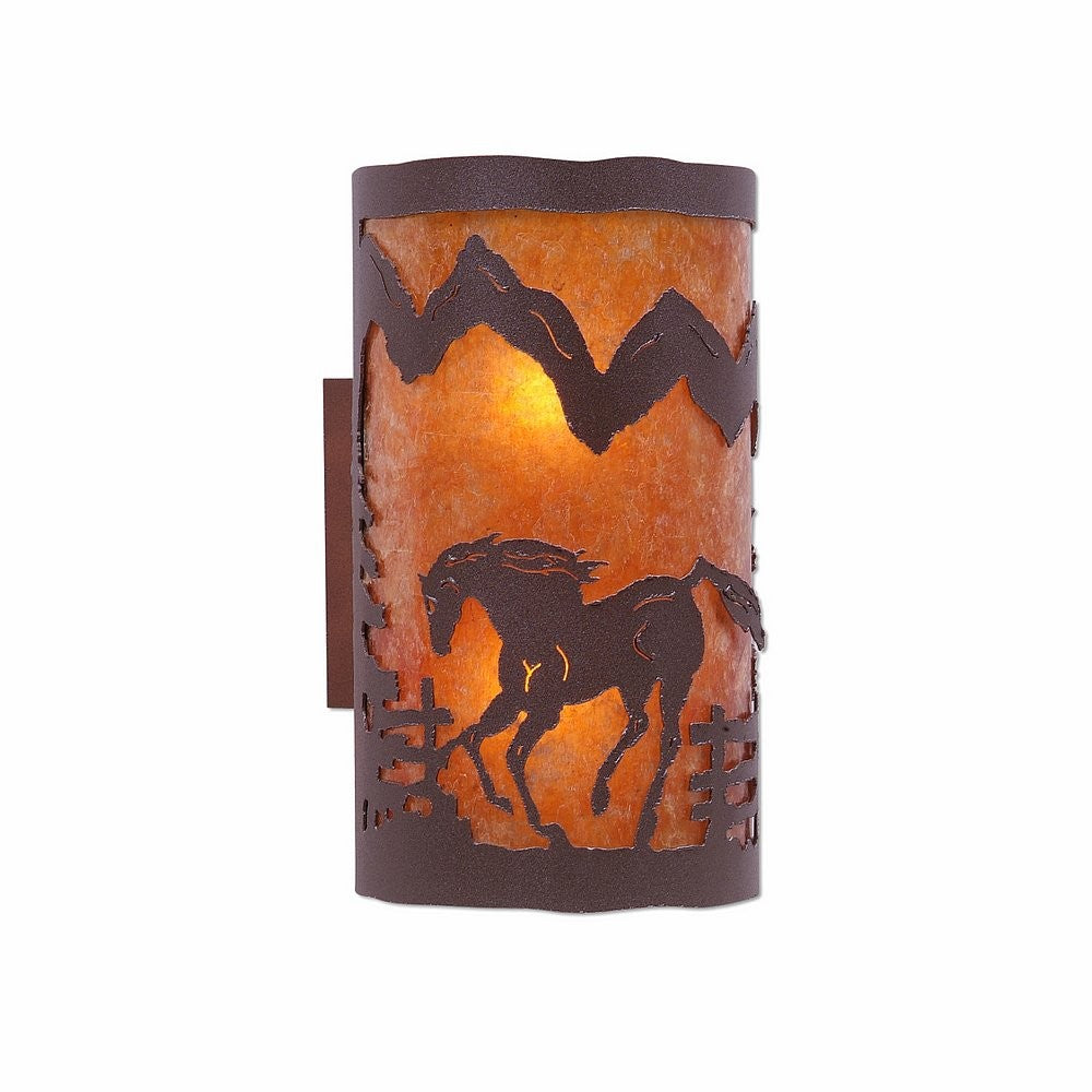 Avalanche Ranch Kincaid-Mtn Horse M19135AM-27 Wall Light - Rustic Brown