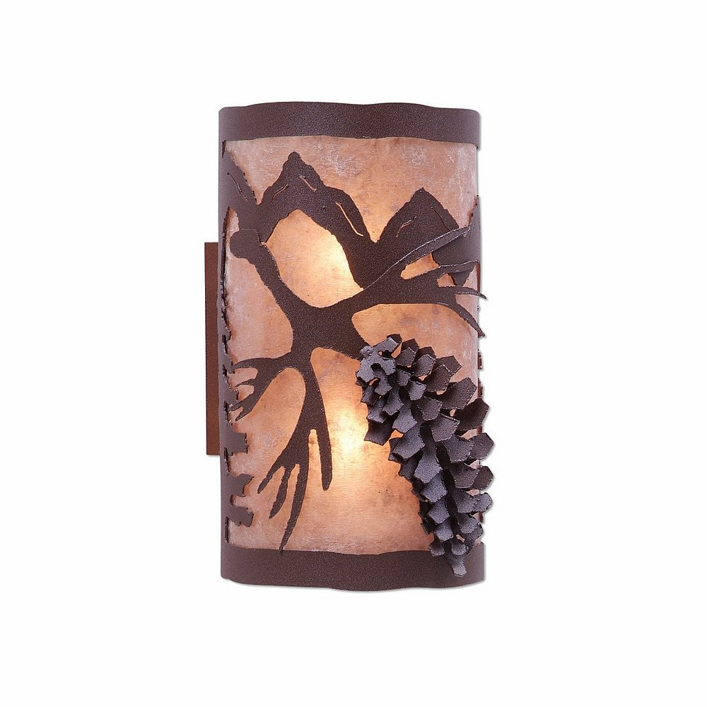 Avalanche Ranch Kincaid-Spruce Cone M19140AL-27 Wall Light - Rustic Brown