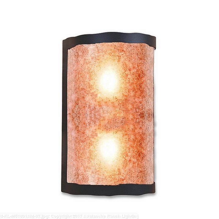 Avalanche Ranch Lighting M51801AM-97 Cascade-Rustic Plain One Light Wall Sconce Outdoor Black
