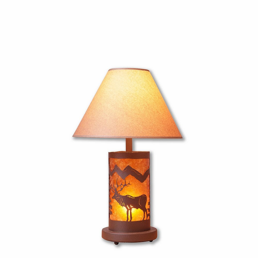 Avalanche Ranch Lighting M60023AM-KR-27 Cascade-Valley Elk Two Light Desk Lamp Lamp Bronze / Dark