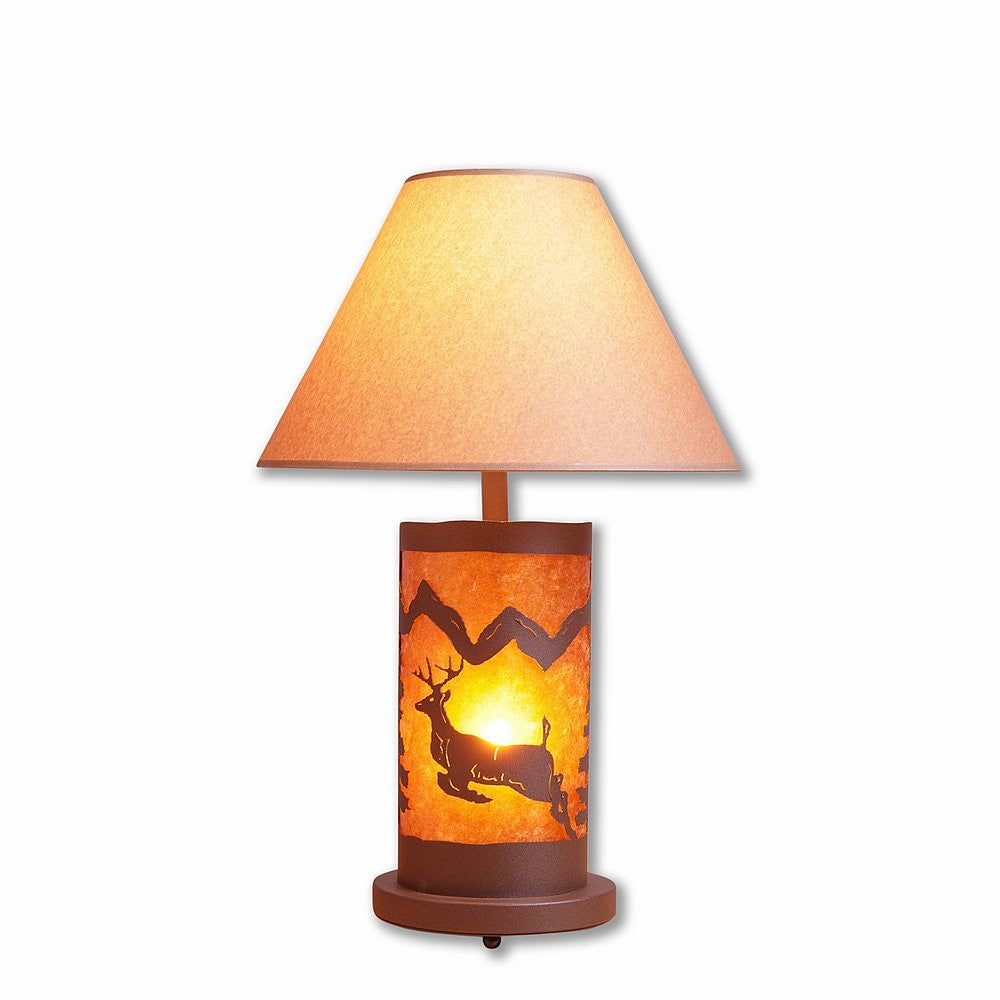 Avalanche Ranch Lighting M60121AM-KR-27 Cascade-Valley Deer Two Light Table Lamp Lamp Bronze / Dark
