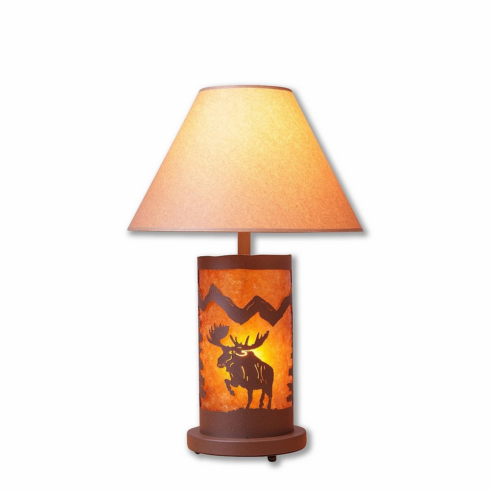 Avalanche Ranch Lighting M60122AM-KR-27 Cascade-Alaska Moose Two Light Table Lamp Lamp Bronze / Dark