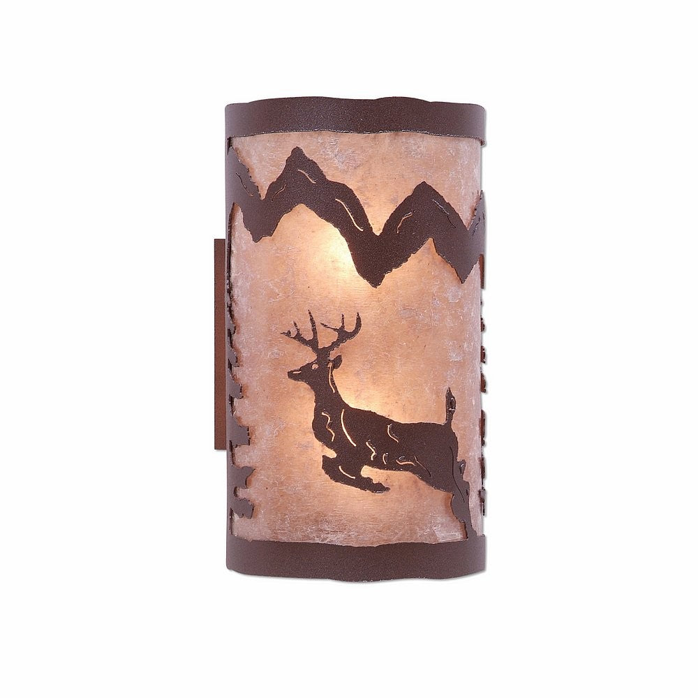 Avalanche Ranch Kincaid-Valley Deer M19121AL-27 Wall Light - Rustic Brown