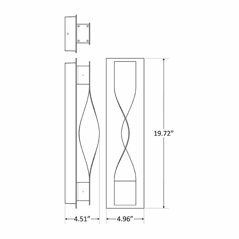 Westgate Lighting CRE-MP-08-40K-BR  Led Wall Sconce Outdoor Bronze / Dark