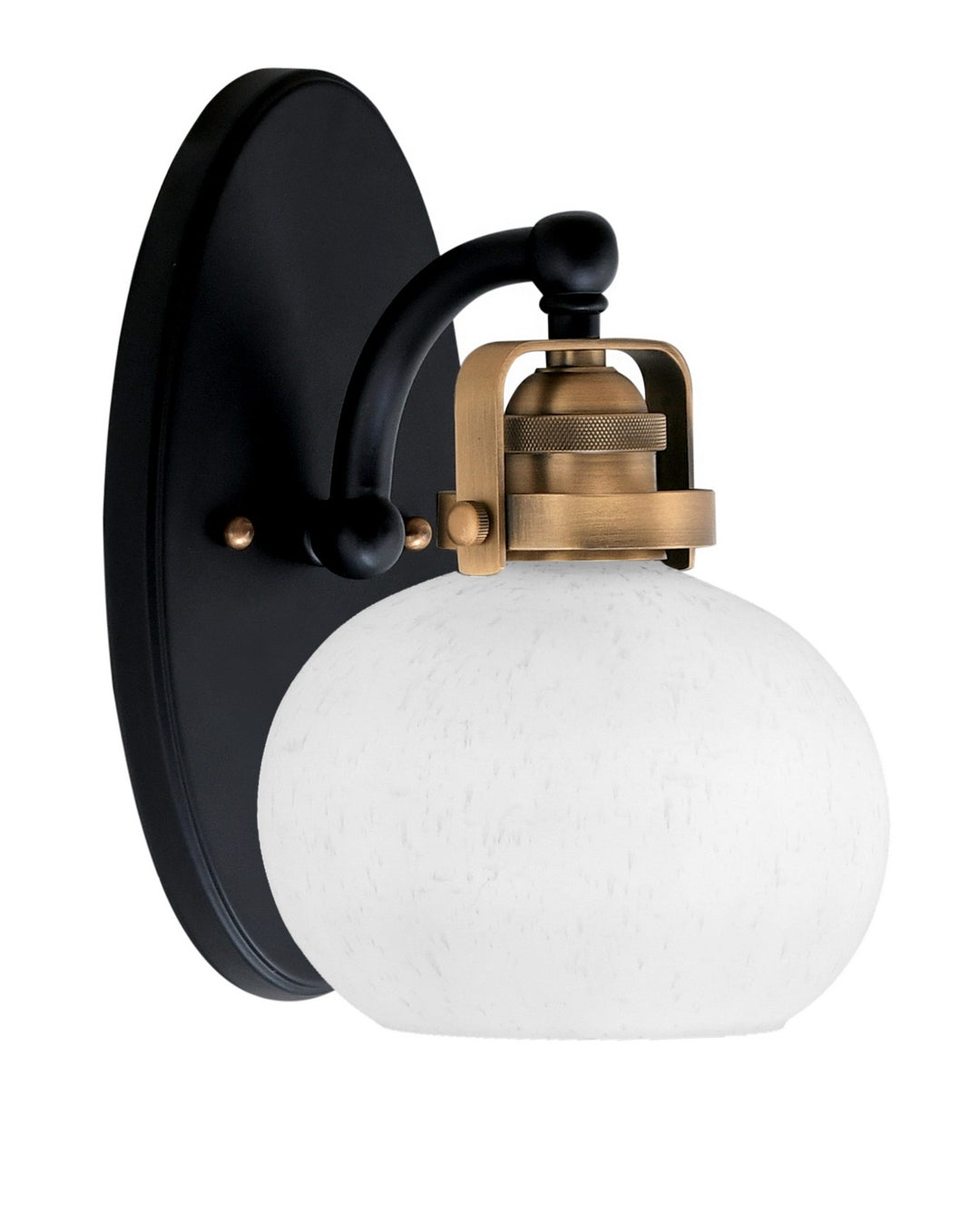 Toltec Easton 1931-MBBR-212 Wall Sconce Light - Matte Black & Brass