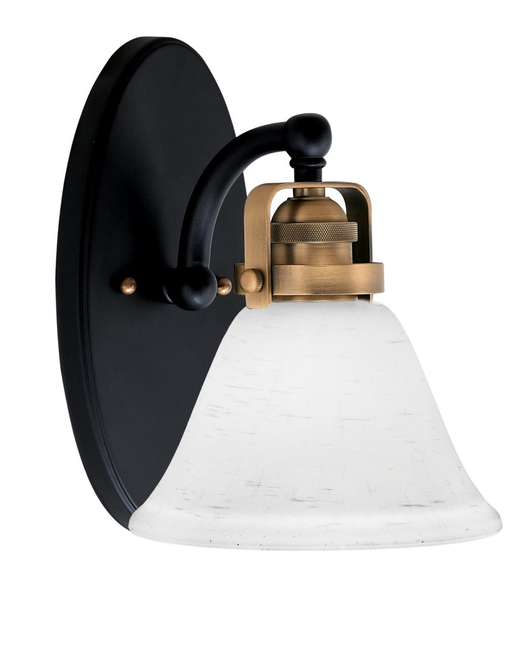 Toltec Easton 1931-MBBR-311 Wall Sconce Light - Matte Black & Brass