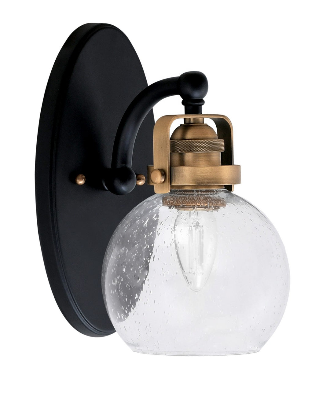 Toltec Easton 1931-MBBR-4100 Wall Sconce Light - Matte Black & Brass