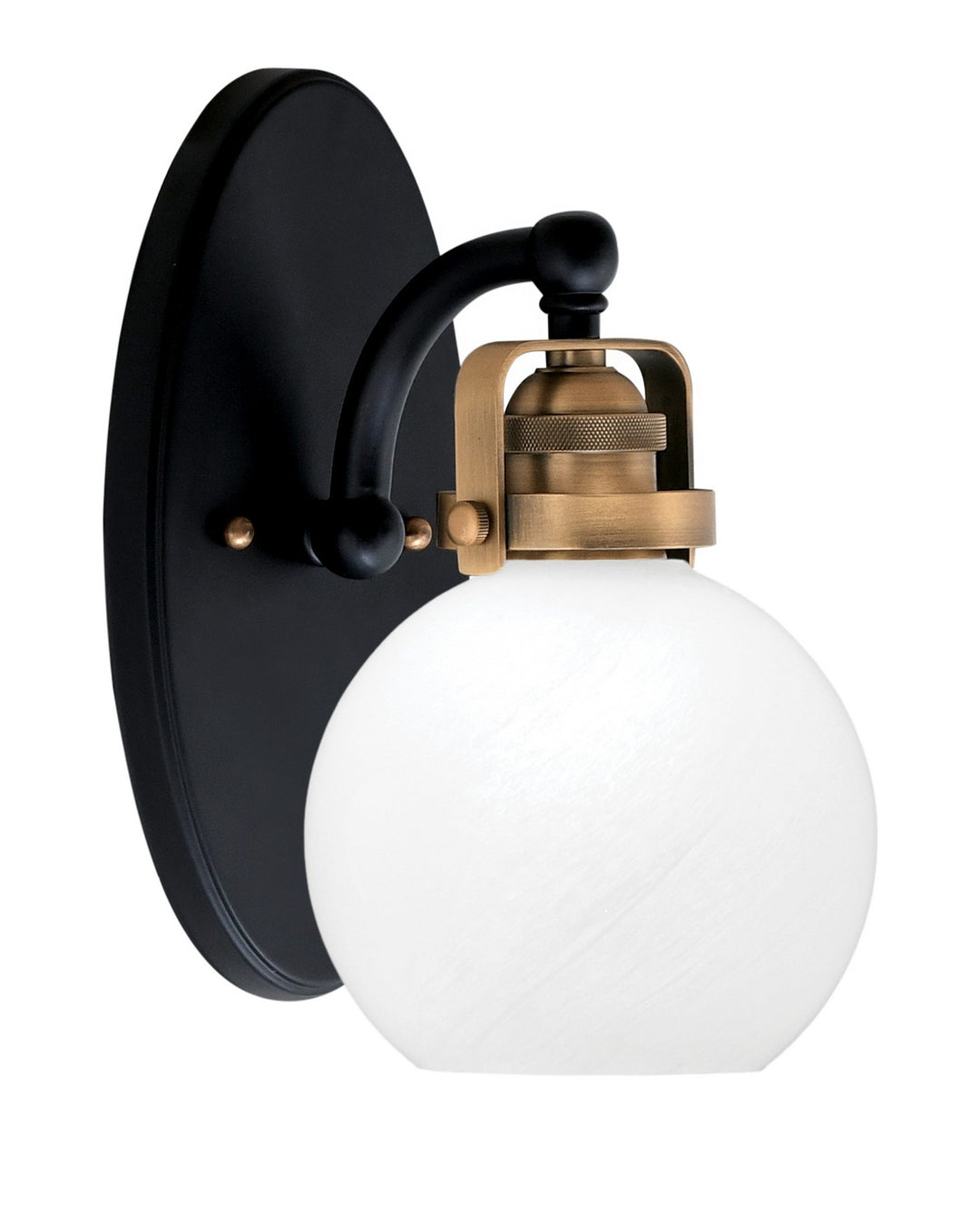 Toltec Easton 1931-MBBR-4101 Wall Sconce Light - Matte Black & Brass
