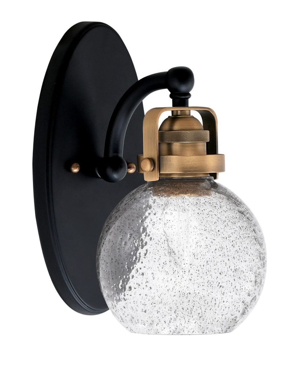 Toltec Easton 1931-MBBR-4102 Wall Sconce Light - Matte Black & Brass