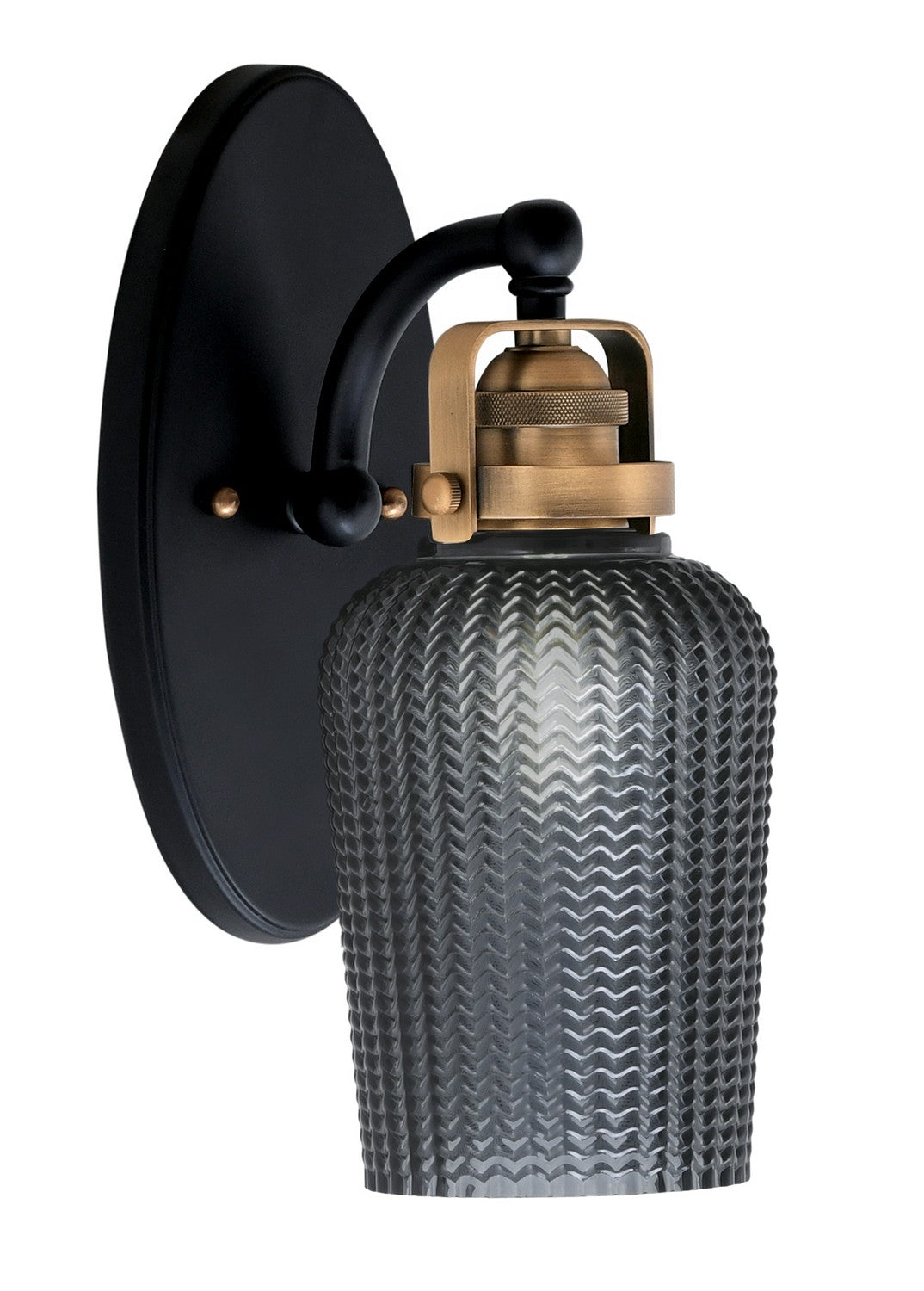 Toltec Easton 1931-MBBR-4252 Wall Sconce Light - Matte Black & Brass