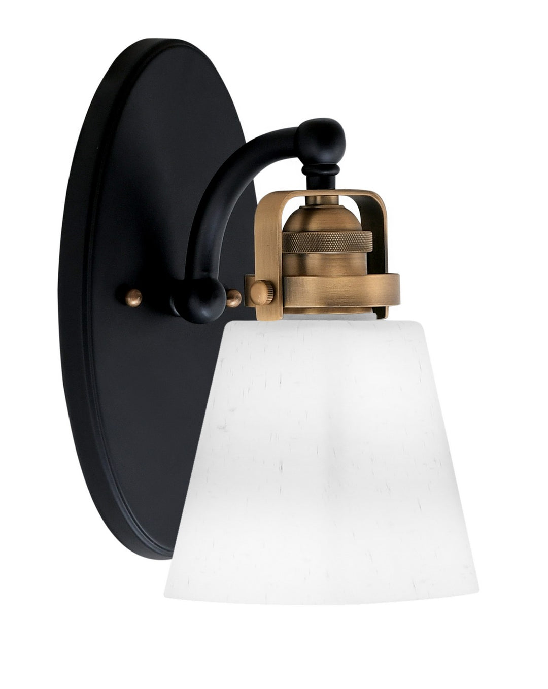Toltec Easton 1931-MBBR-460 Wall Sconce Light - Matte Black & Brass