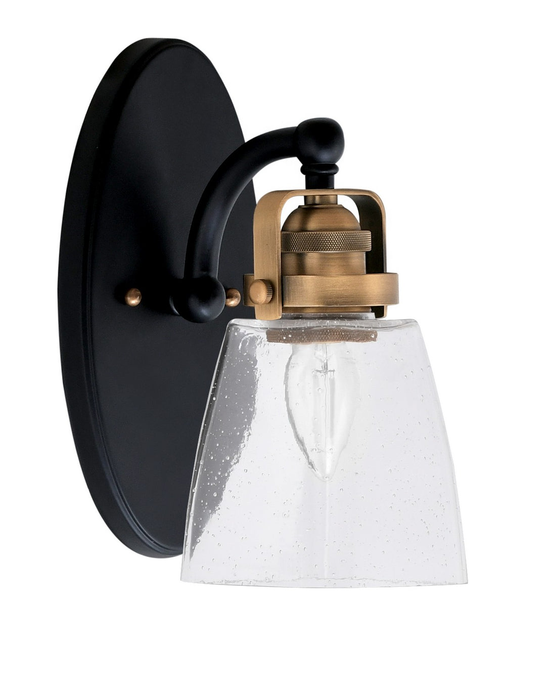 Toltec Easton 1931-MBBR-461 Wall Sconce Light - Matte Black & Brass