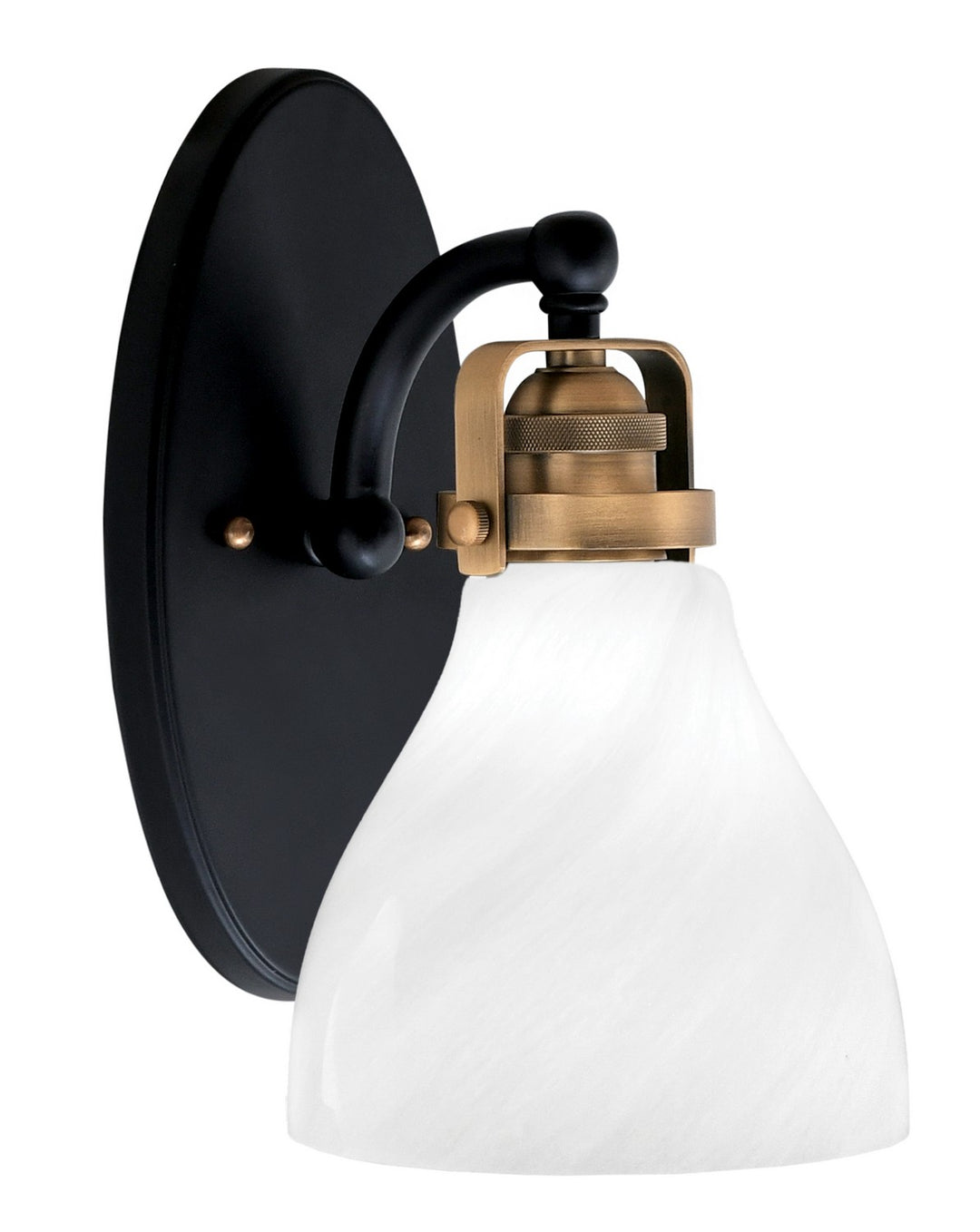 Toltec Easton 1931-MBBR-4761 Wall Sconce Light - Matte Black & Brass