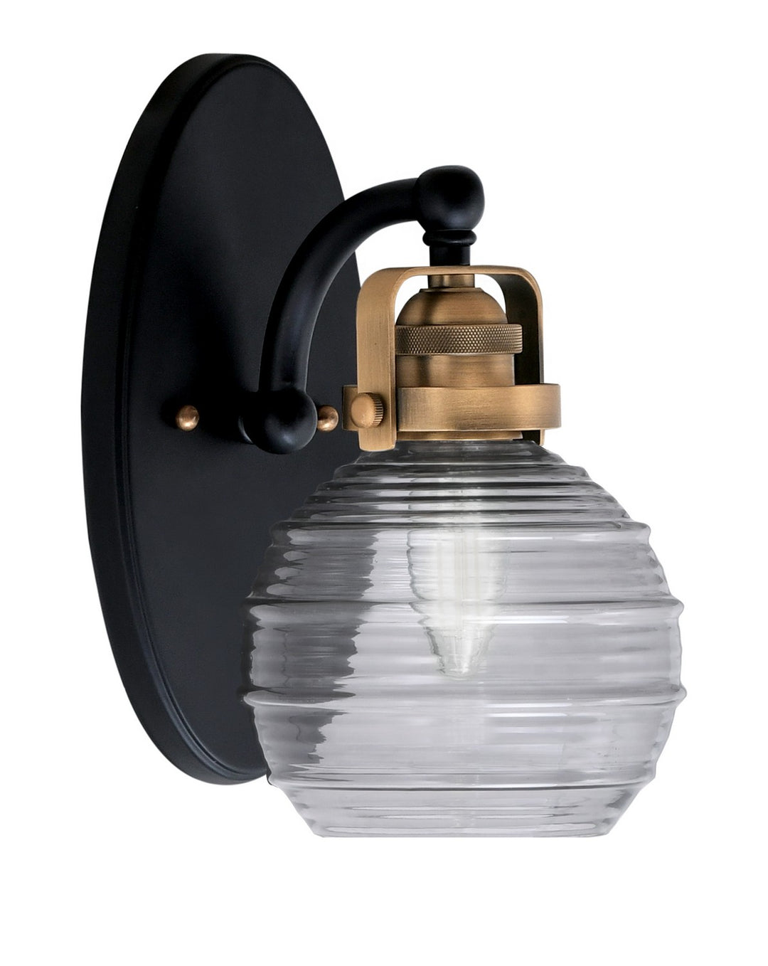 Toltec Easton 1931-MBBR-5112 Wall Sconce Light - Matte Black & Brass