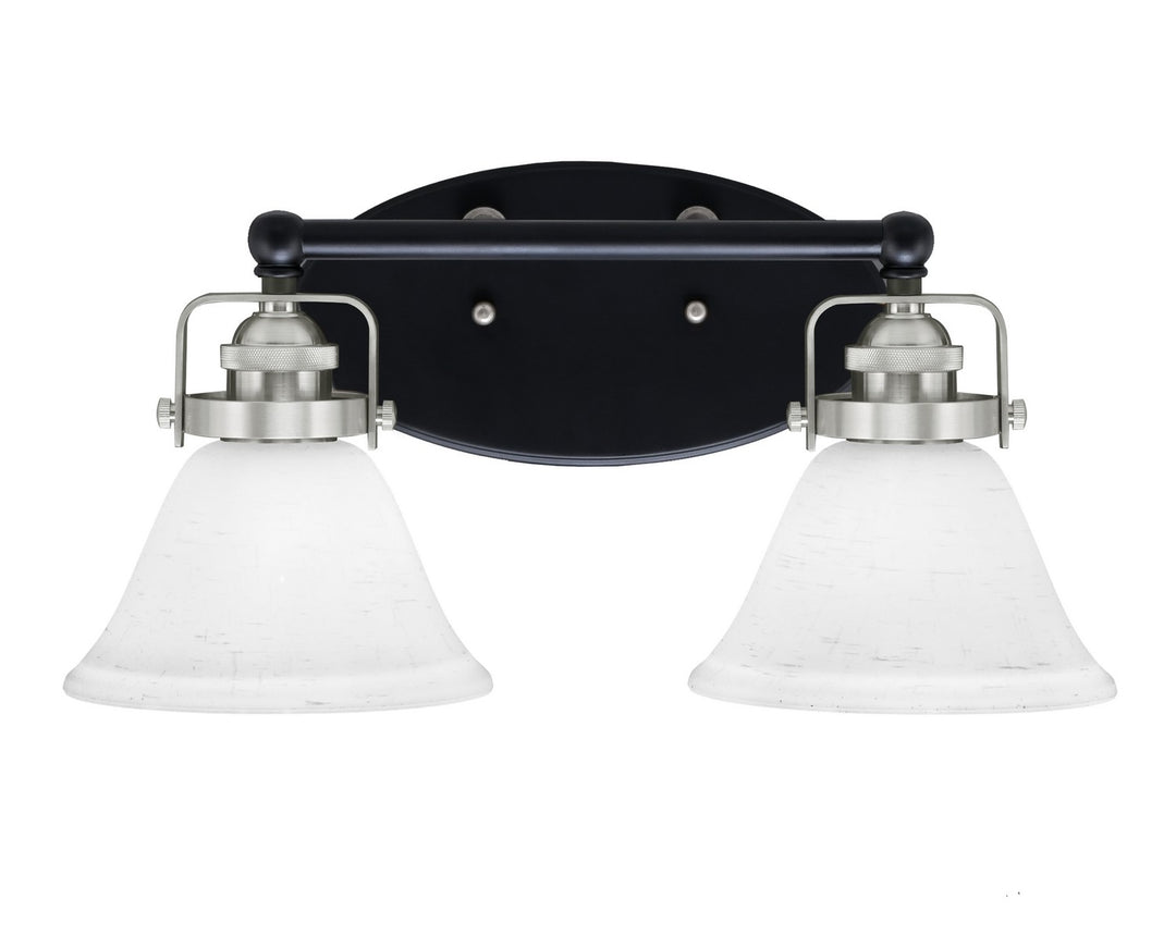 Toltec Easton 1932-MBBN-311 Bath Vanity Light 17 in. wide - Matte Black & Brushed Nickel