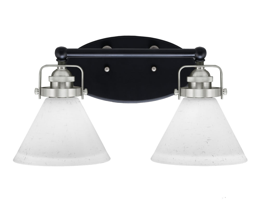 Toltec Easton 1932-MBBN-312 Bath Vanity Light 17 in. wide - Matte Black & Brushed Nickel