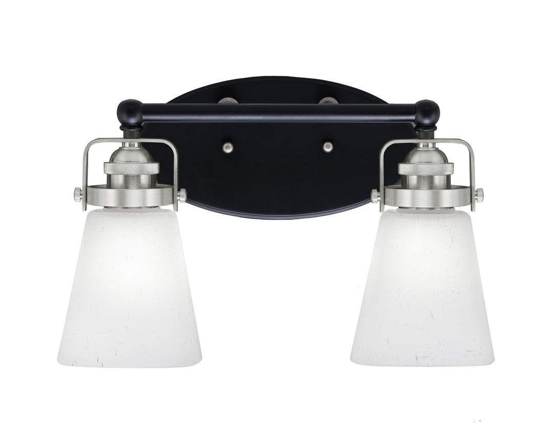 Toltec Easton 1932-MBBN-460 Bath Vanity Light 15 in. wide - Matte Black & Brushed Nickel