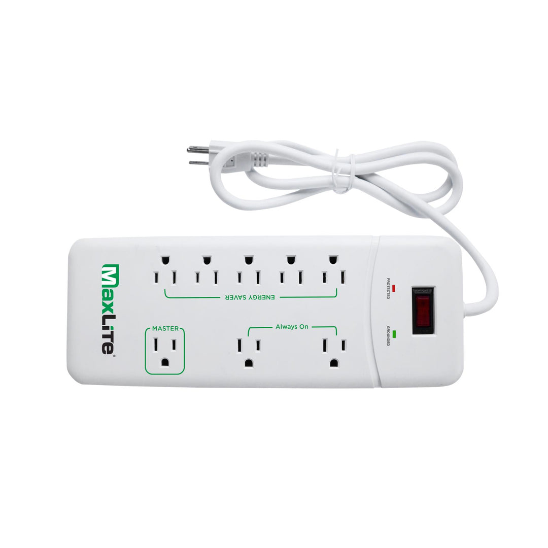 Maxlite Lighting 103714  Advanced Power Strip With 8 Receptacles And 1350 Joules Of Surge Protection Led Residential Light