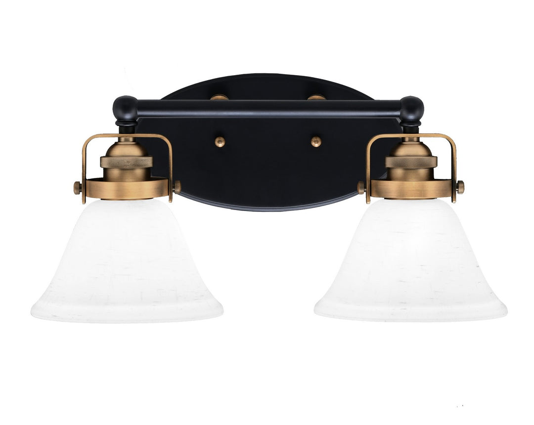 Toltec Easton 1932-MBBR-311 Bath Vanity Light 17 in. wide - Matte Black & Brass