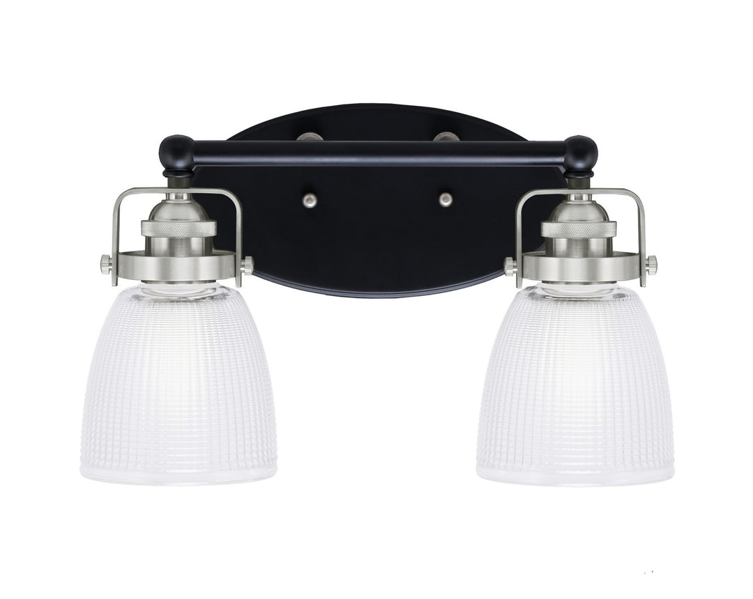 Toltec Easton 1932-MBBN-500 Bath Vanity Light 15 in. wide - Matte Black & Brushed Nickel