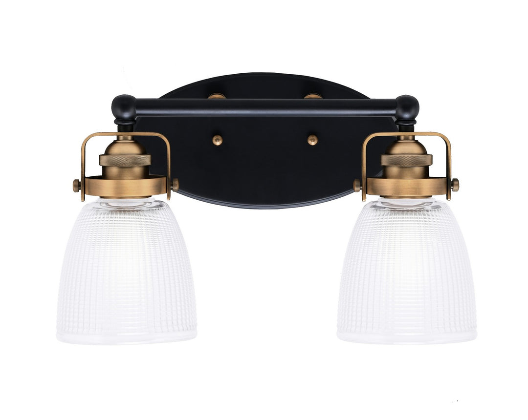 Toltec Easton 1932-MBBR-500 Bath Vanity Light 15 in. wide - Matte Black & Brass