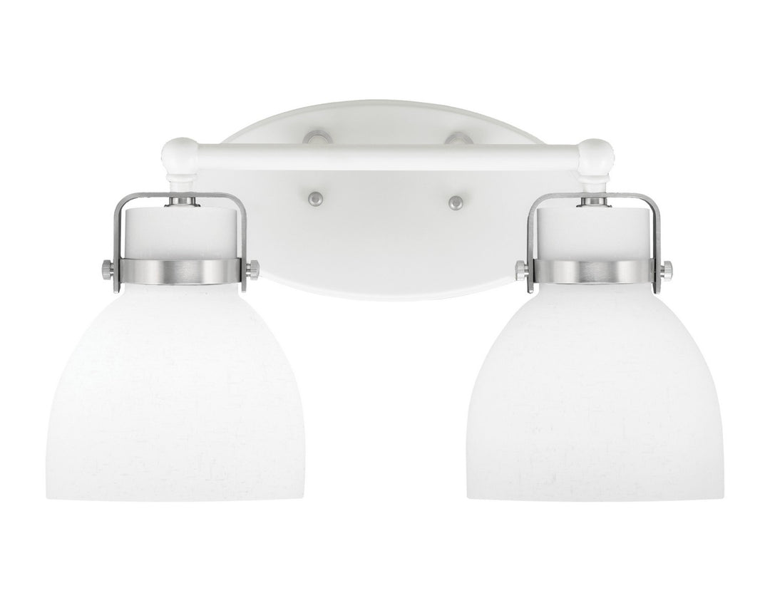 Toltec Easton 1932-WHBN-4111 Bath Vanity Light 16 in. wide - White & Brushed Nickel