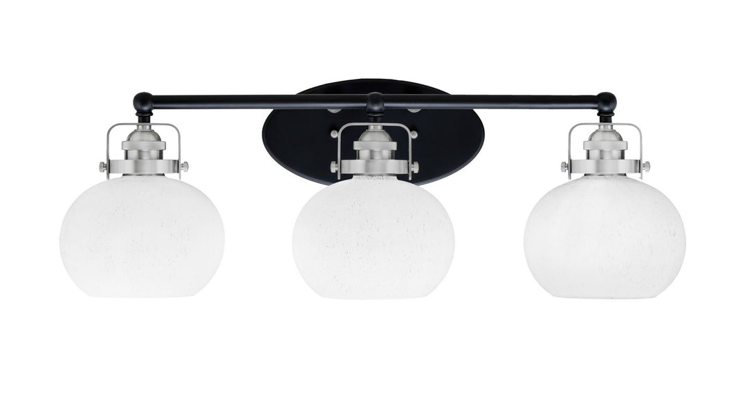 Toltec Easton 1933-MBBN-212 Bath Vanity Light 27 in. wide - Matte Black & Brushed Nickel