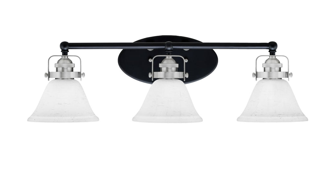 Toltec Easton 1933-MBBN-311 Bath Vanity Light 27 in. wide - Matte Black & Brushed Nickel