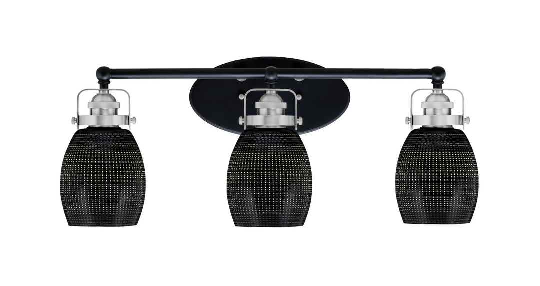 Toltec Easton 1933-MBBN-4029 Bath Vanity Light 25 in. wide - Matte Black & Brushed Nickel