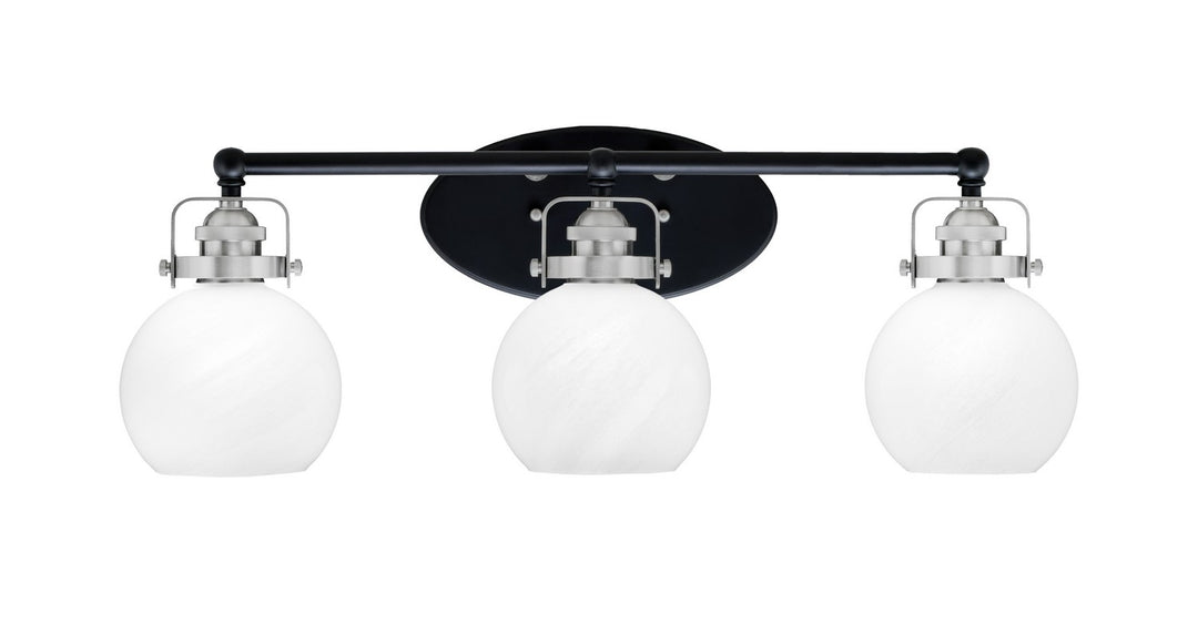 Toltec Easton 1933-MBBN-4101 Bath Vanity Light 26 in. wide - Matte Black & Brushed Nickel