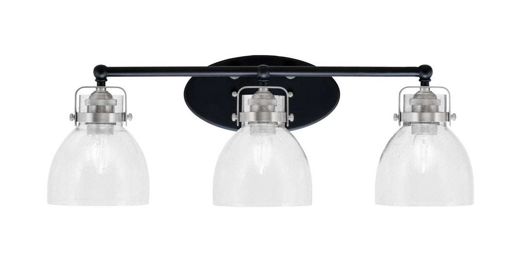 Toltec Easton 1933-MBBN-4110 Bath Vanity Light 26 in. wide - Matte Black & Brushed Nickel