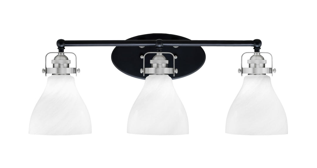 Toltec Easton 1933-MBBN-4761 Bath Vanity Light 27 in. wide - Matte Black & Brushed Nickel