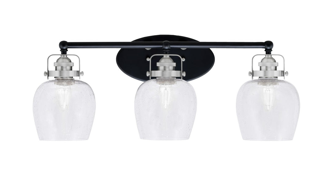 Toltec Easton 1933-MBBN-4810 Bath Vanity Light 26 in. wide - Matte Black & Brushed Nickel
