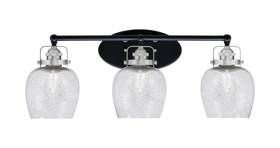 Toltec Easton 1933-MBBN-4812 Bath Vanity Light 26 in. wide - Matte Black & Brushed Nickel