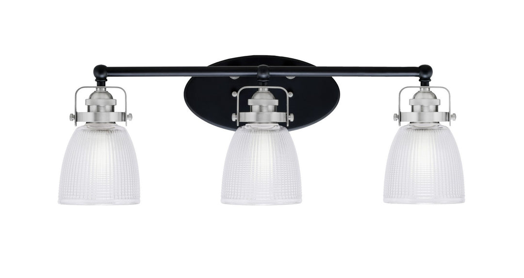 Toltec Easton 1933-MBBN-500 Bath Vanity Light 25 in. wide - Matte Black & Brushed Nickel