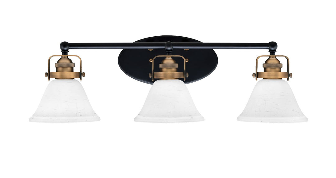 Toltec Easton 1933-MBBR-311 Bath Vanity Light 27 in. wide - Matte Black & Brass