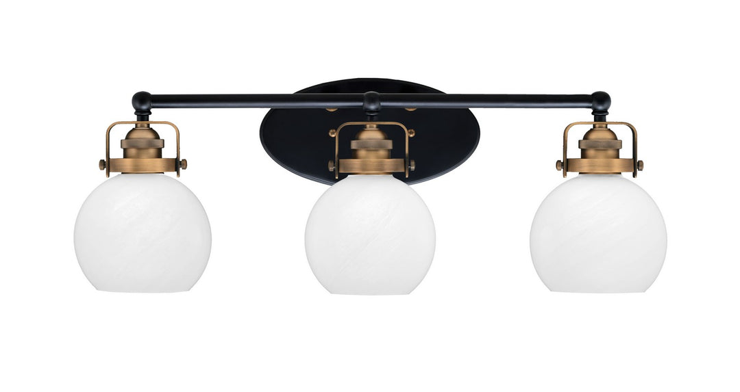 Toltec Easton 1933-MBBR-4101 Bath Vanity Light 26 in. wide - Matte Black & Brass