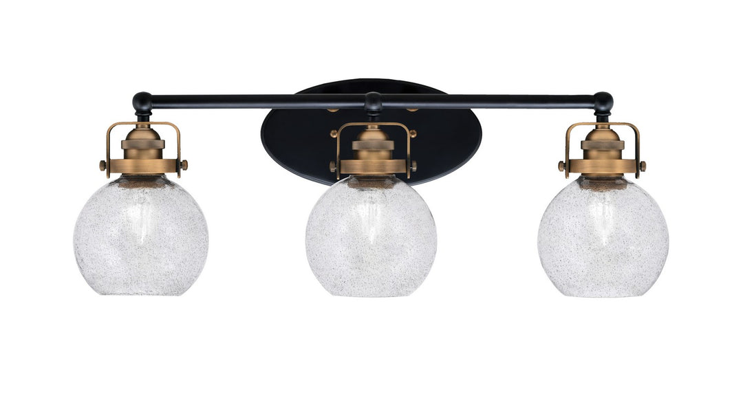 Toltec Easton 1933-MBBR-4102 Bath Vanity Light 26 in. wide - Matte Black & Brass