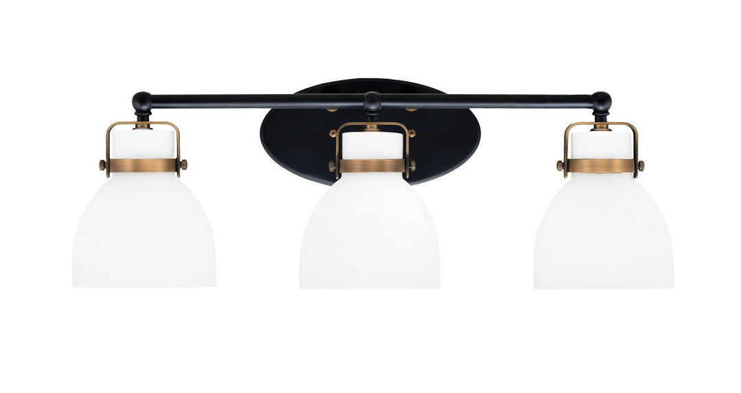 Toltec Easton 1933-MBBR-4111 Bath Vanity Light 26 in. wide - Matte Black & Brass