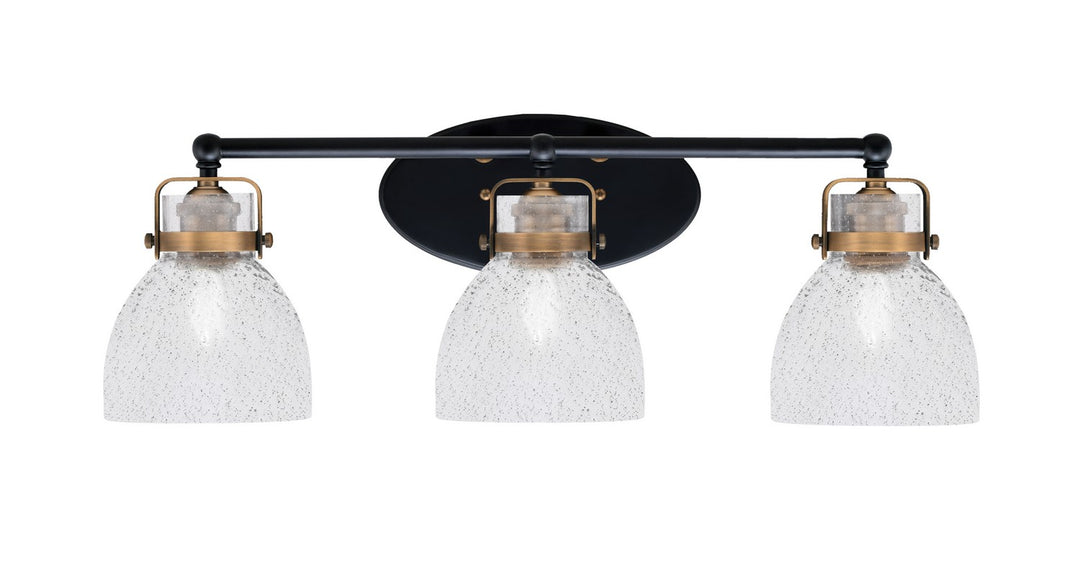 Toltec Easton 1933-MBBR-4119 Bath Vanity Light 26 in. wide - Matte Black & Brass